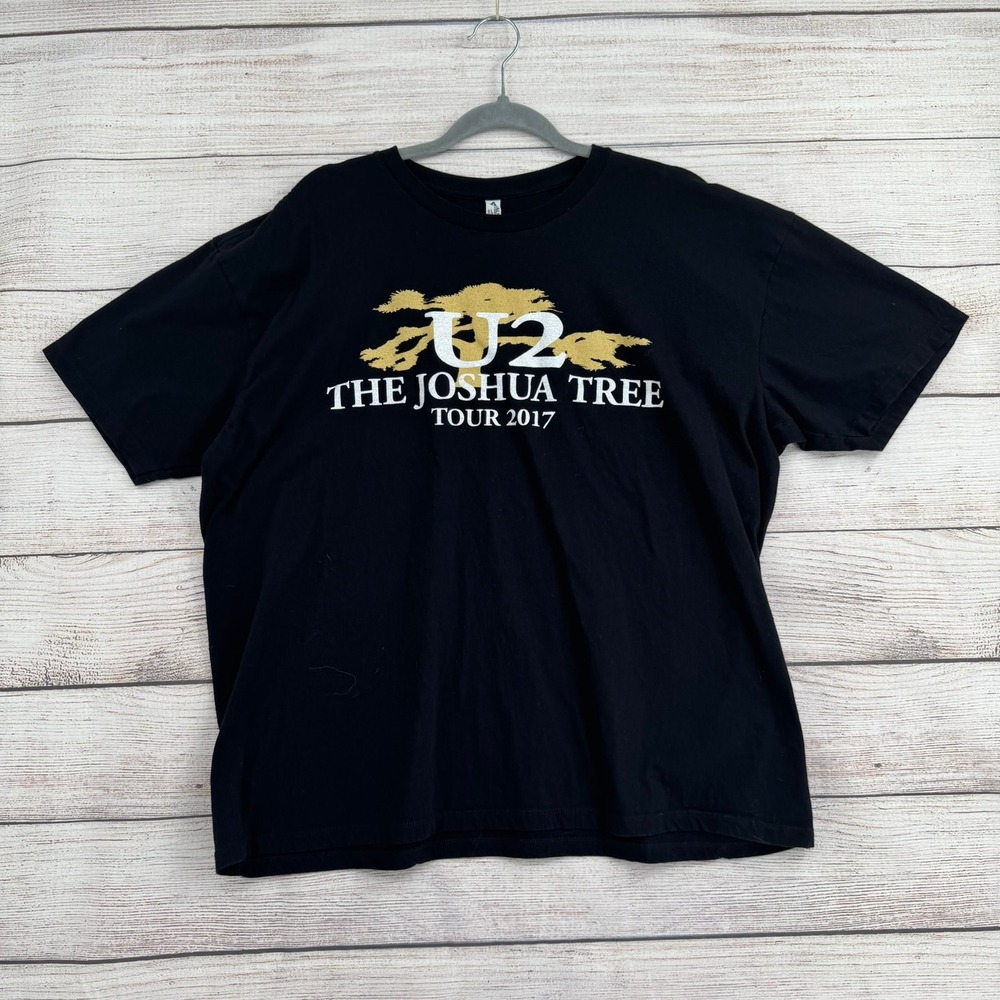 Alstyle U2 Tour Shirt Men 2XL Black The Joshua Tree 2017 Concert Graphic Tee